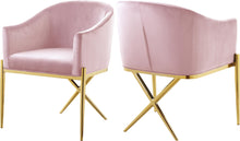 Load image into Gallery viewer, Xavier Pink Velvet Dining Chair image