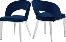 Load image into Gallery viewer, Roberto Navy Velvet Dining Chair image