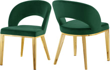 Load image into Gallery viewer, Roberto Green Velvet Dining Chair image