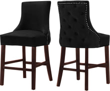 Load image into Gallery viewer, Hannah Black Velvet Stool image