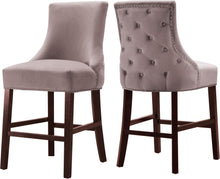 Load image into Gallery viewer, Hannah Pink Velvet Stool image