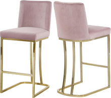Load image into Gallery viewer, Heidi Pink Velvet Stool image