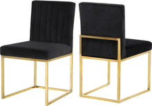 Load image into Gallery viewer, Giselle Black Velvet Dining Chair image