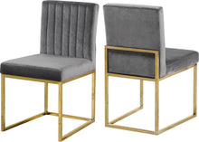 Load image into Gallery viewer, Giselle Grey Velvet Dining Chair image