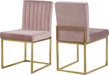 Load image into Gallery viewer, Giselle Pink Velvet Dining Chair image