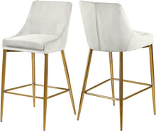 Load image into Gallery viewer, Karina Cream Velvet Stool image