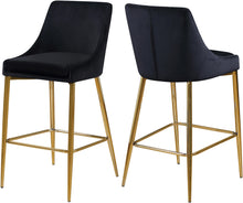 Load image into Gallery viewer, Karina Black Velvet Stool image