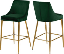 Load image into Gallery viewer, Karina Green Velvet Stool image