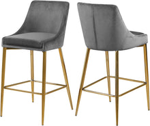 Load image into Gallery viewer, Karina Grey Velvet Stool image