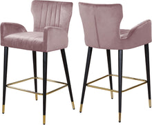 Load image into Gallery viewer, Luxe Pink Velvet Stool image