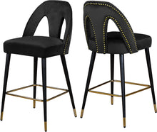 Load image into Gallery viewer, Akoya Black Velvet Stool image