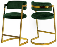 Load image into Gallery viewer, Stephanie Green Velvet Stool image