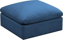 Load image into Gallery viewer, Plush Navy Velvet Standard Cloud Modular Ottoman image
