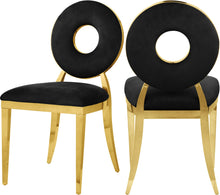 Load image into Gallery viewer, Carousel Black Velvet Dining Chair image