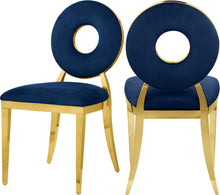 Load image into Gallery viewer, Carousel Navy Velvet Dining Chair image