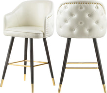 Load image into Gallery viewer, Barbosa White Faux Leather Counter/Bar Stool image