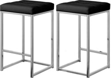 Load image into Gallery viewer, Nicola Black Faux Leather Stool image