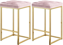 Load image into Gallery viewer, Nicola Pink Velvet Stool image