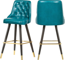 Load image into Gallery viewer, Portnoy Teal Faux Leather Counter/Bar Stool image