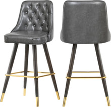 Load image into Gallery viewer, Portnoy Grey Faux Leather Counter/Bar Stool image