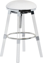 Load image into Gallery viewer, Venus White Faux Leather Adjustable Stool image