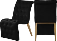 Load image into Gallery viewer, Curve Black Velvet Dining Chair image