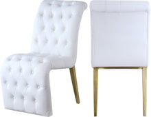 Load image into Gallery viewer, Curve White Faux Leather Dining Chair image