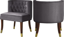 Load image into Gallery viewer, Perry Grey Velvet Dining Chair image