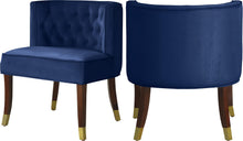 Load image into Gallery viewer, Perry Navy Velvet Dining Chair image