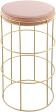 Load image into Gallery viewer, Rebar Pink Velvet Counter Stool image