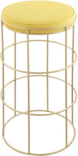 Load image into Gallery viewer, Rebar Yellow Velvet Counter Stool image