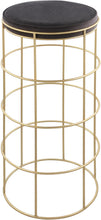 Load image into Gallery viewer, Rebar Grey Velvet Bar Stool image