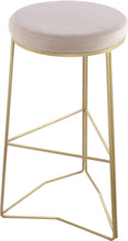 Load image into Gallery viewer, Tres Cream Velvet Bar Stool image