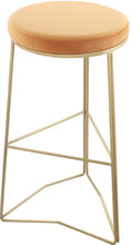 Load image into Gallery viewer, Tres Mango Velvet Bar Stool image