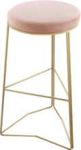 Load image into Gallery viewer, Tres Pink Velvet Bar Stool image