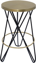 Load image into Gallery viewer, Mercury Black / Gold Counter Stool image