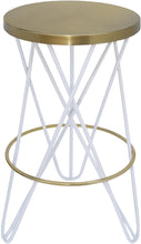 Load image into Gallery viewer, Mercury White / Gold Counter Stool image