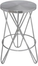 Load image into Gallery viewer, Mercury Silver Counter Stool image