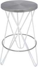 Load image into Gallery viewer, Mercury White / Silver Counter Stool image