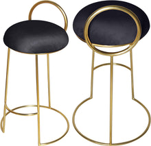 Load image into Gallery viewer, Ring Black Velvet Counter Stool image