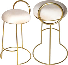 Load image into Gallery viewer, Ring Cream Velvet Counter Stool image