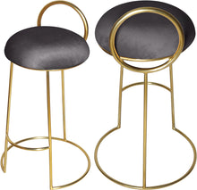 Load image into Gallery viewer, Ring Grey Velvet Counter Stool image