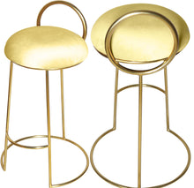 Load image into Gallery viewer, Ring Yellow Velvet Counter Stool image