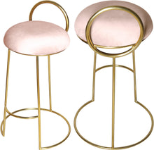 Load image into Gallery viewer, Ring Pink Velvet Counter Stool image