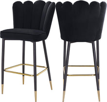 Load image into Gallery viewer, Lily Black Velvet Stool image