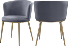 Load image into Gallery viewer, Skylar Grey Velvet Dining Chair image