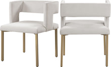 Load image into Gallery viewer, Caleb Cream Velvet Dining Chair image