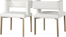 Load image into Gallery viewer, Caleb White Faux Leather Dining Chair image