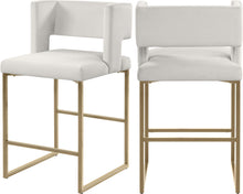 Load image into Gallery viewer, Caleb Cream Velvet Counter Stool image