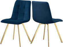 Load image into Gallery viewer, Annie Navy Velvet Dining Chair image